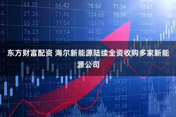 东方财富配资 海尔新能源陆续全资收购多家新能源公司